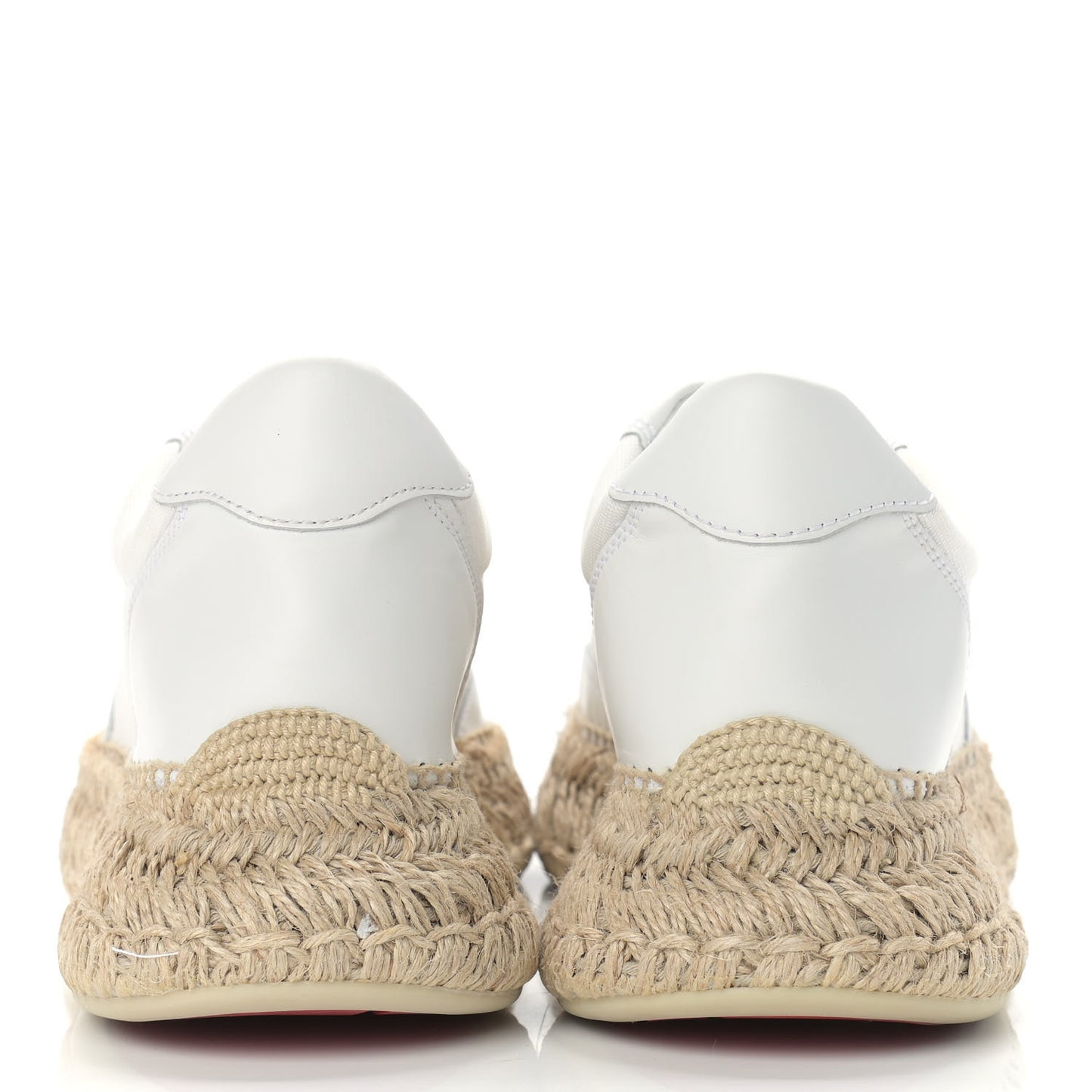 Toile Calfskin Espasneak Flat Sneaker 39 Ivory