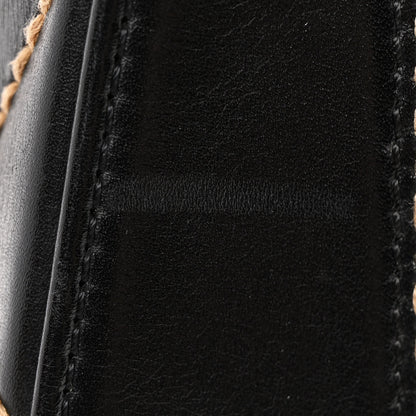 Chanel Calfskin Wild Stitch Vertical Top Handle Bag Black 14 of 15