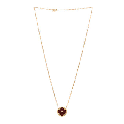 Louis Vuitton 18K Yellow Gold Carnelian Blossom Sun Pendant Necklace 3 of 5