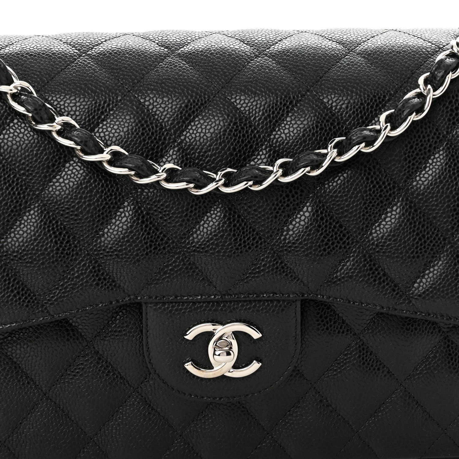 Chanel Caviar Quilted Jumbo Double Flap Black 8 of 11