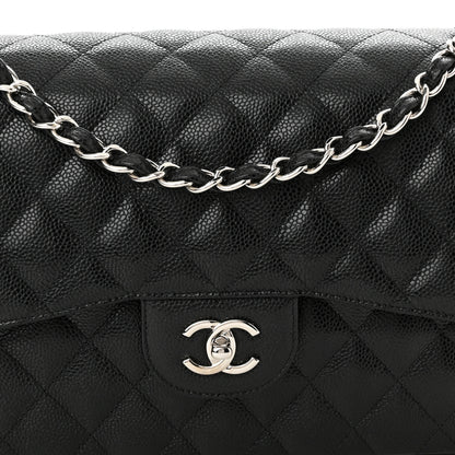 Chanel Caviar Quilted Jumbo Double Flap Black 8 of 11