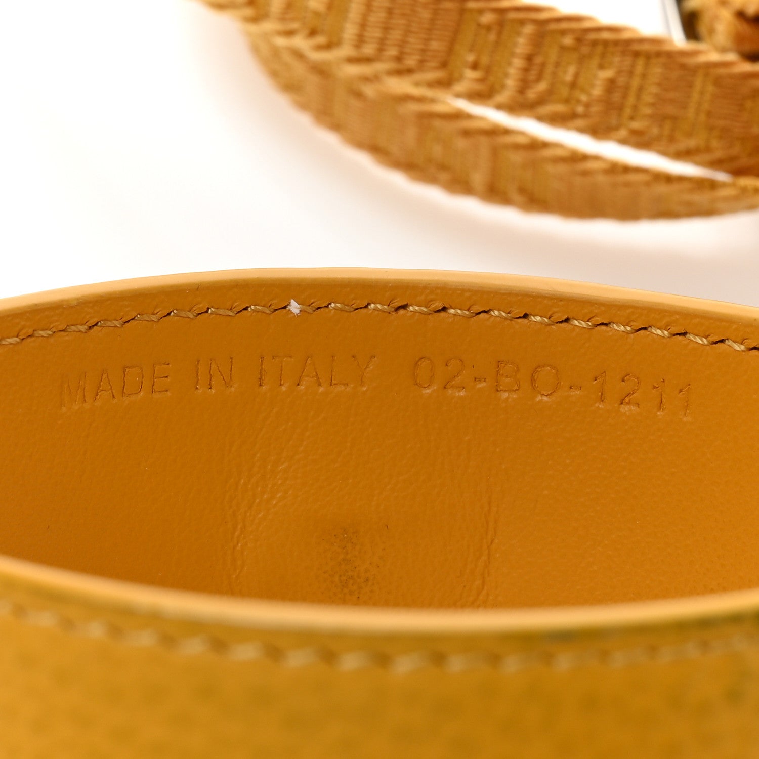 Christian Dior CHRISTIAN DIOR Oblique Stainless Steel Grained Calfskin Aqua Bottle With Shoulder Strap Yellow 6 of 9