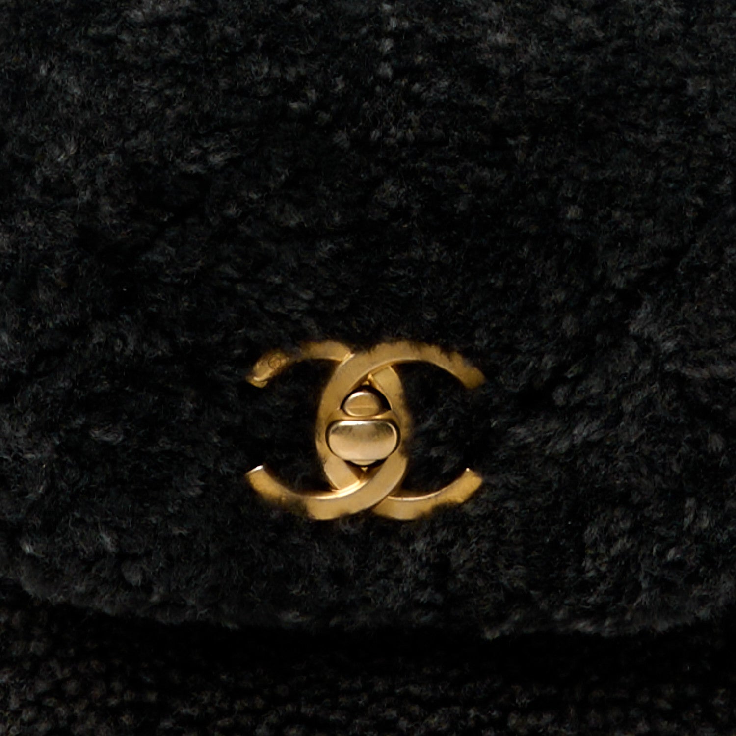 Chanel Shearling Quilted Hobo Black 9 of 12