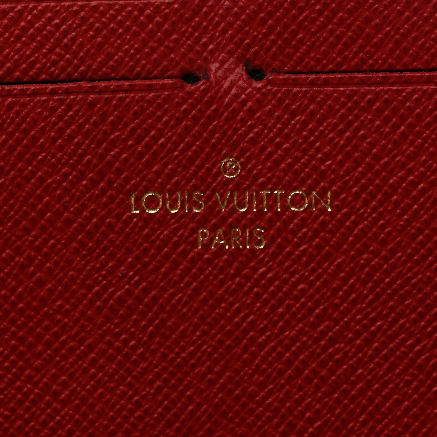 Damier Ebene Clemence Wallet Cherry