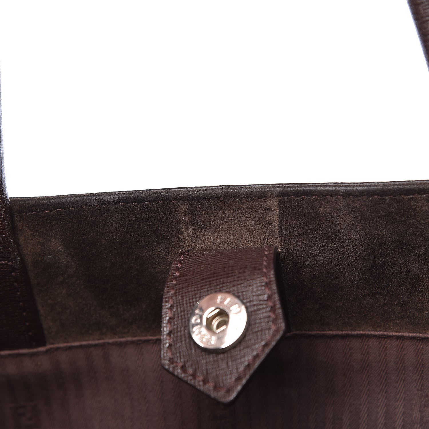 Fendi Vitello Elite Regular 2Jours Tote Caffe Noir 9 of 22