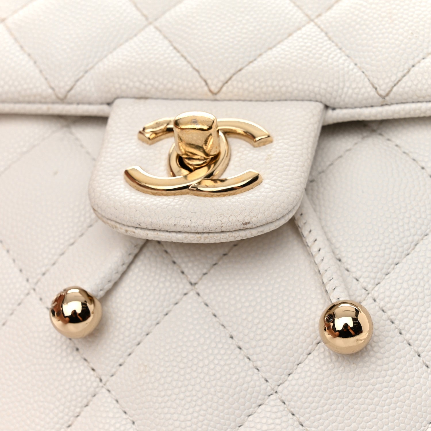 Chanel Caviar Quilted Mini Urban Spirit Backpack White 18 of 30