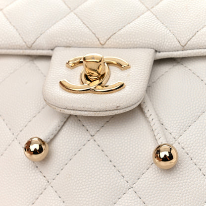 Chanel Caviar Quilted Mini Urban Spirit Backpack White 18 of 30