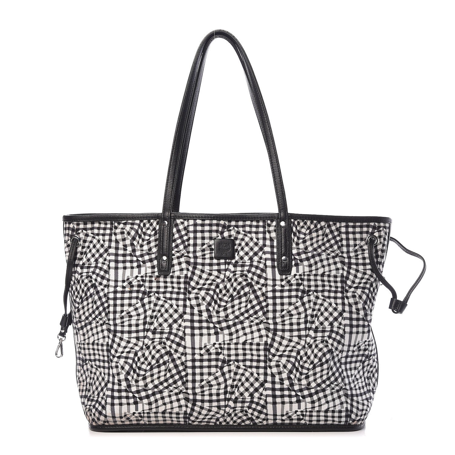 MCM Visetos Medium Reversible Shopper Tote Black 5 of 22
