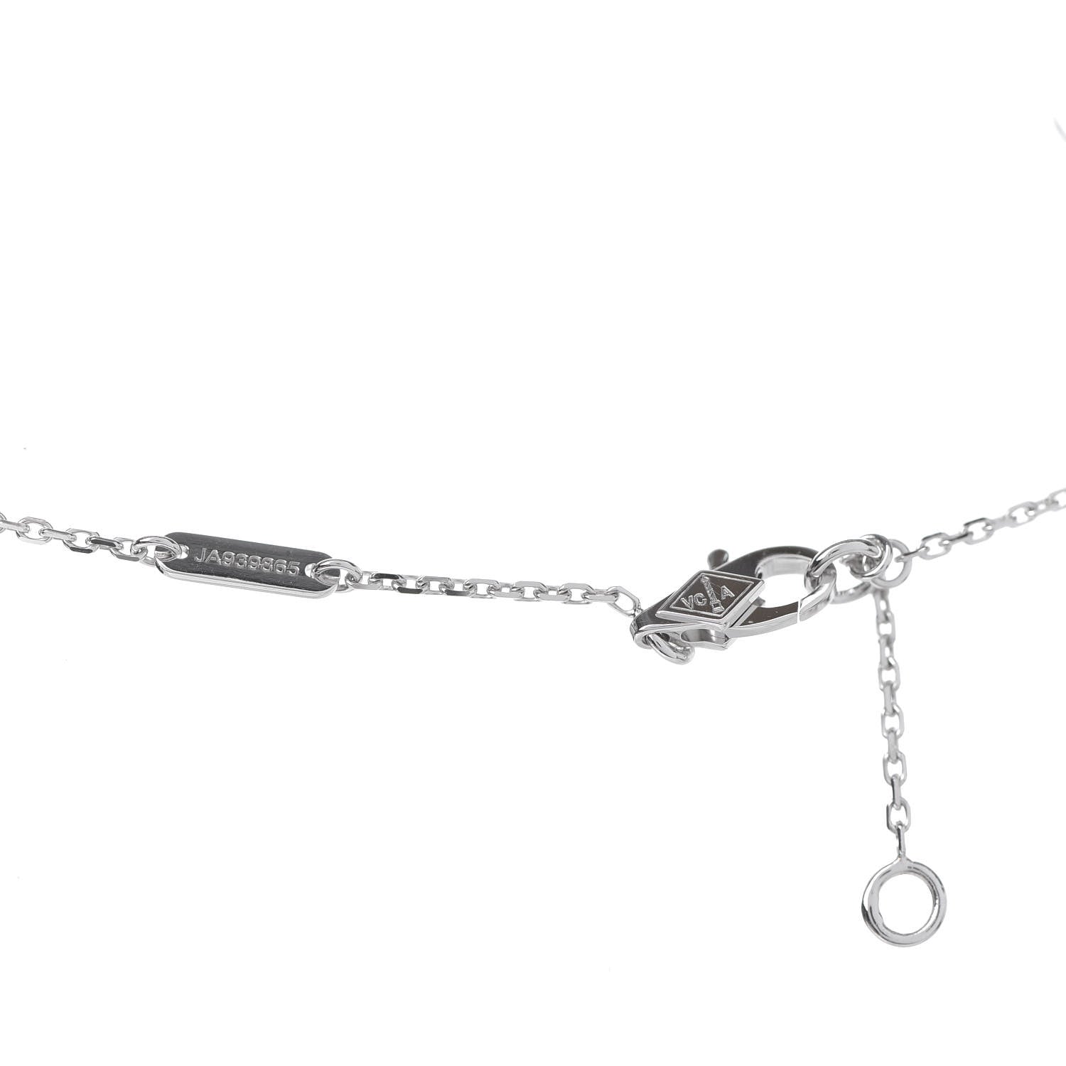 Van Cleef & Arpels 18K White Gold Diamond Mini Frivole Pendant Pave Necklace 5 of 6