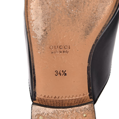 Gucci Calfskin Womens Princetown Slippers 34.5 Black 6 of 13