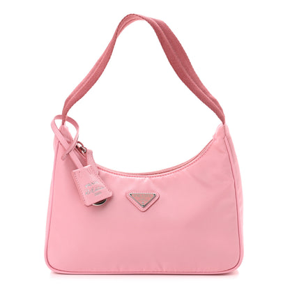 Prada Tessuto Nylon Saffiano Mini Re-Edition 2000 Bag Rosa 1 of 10