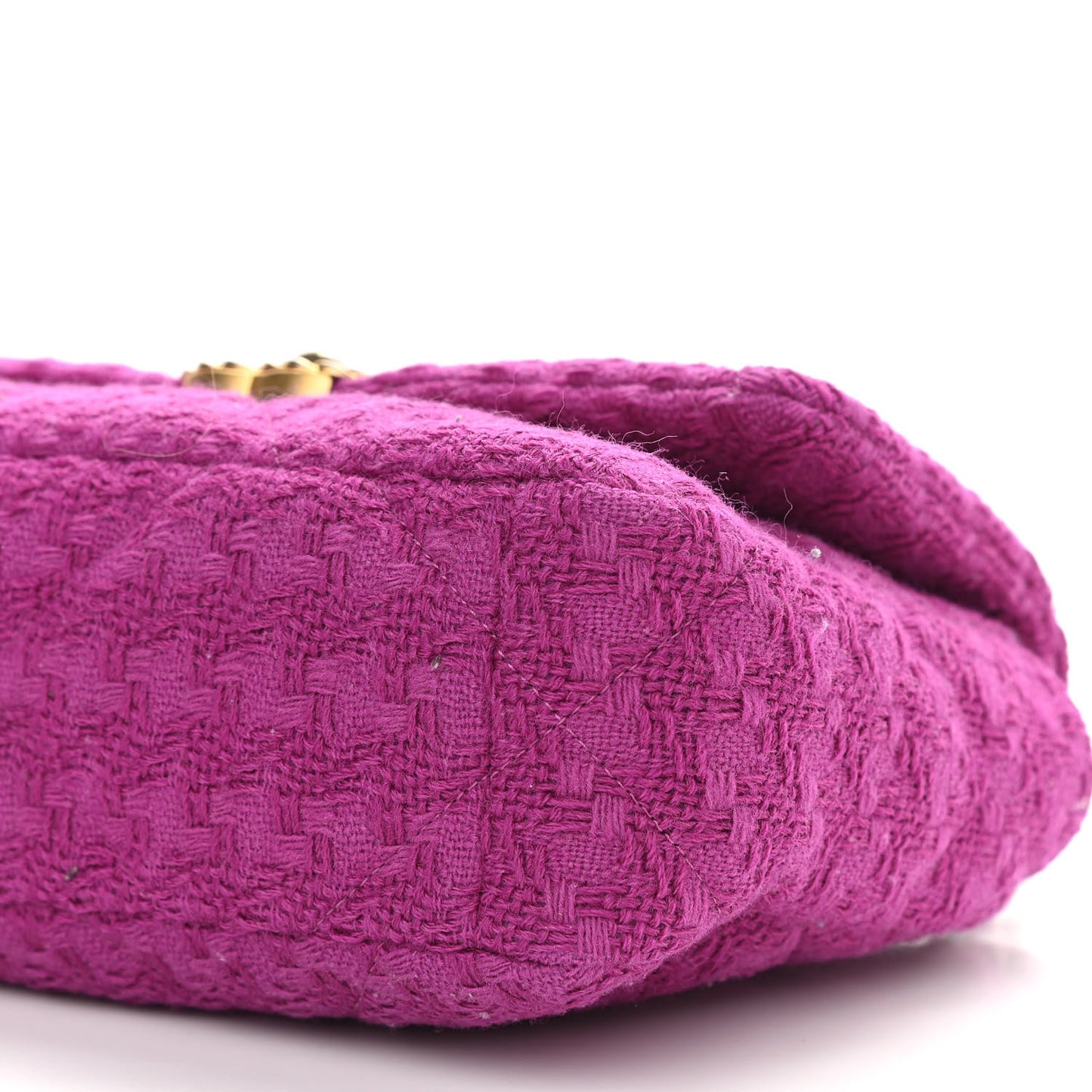 Tweed Quilted Medium Chanel 19 Flap Magenta