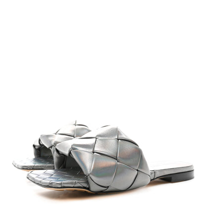 Bottega Veneta Nappa Maxi Intrecciato Lido Flat Sandals 38 Oyster 3 of 7