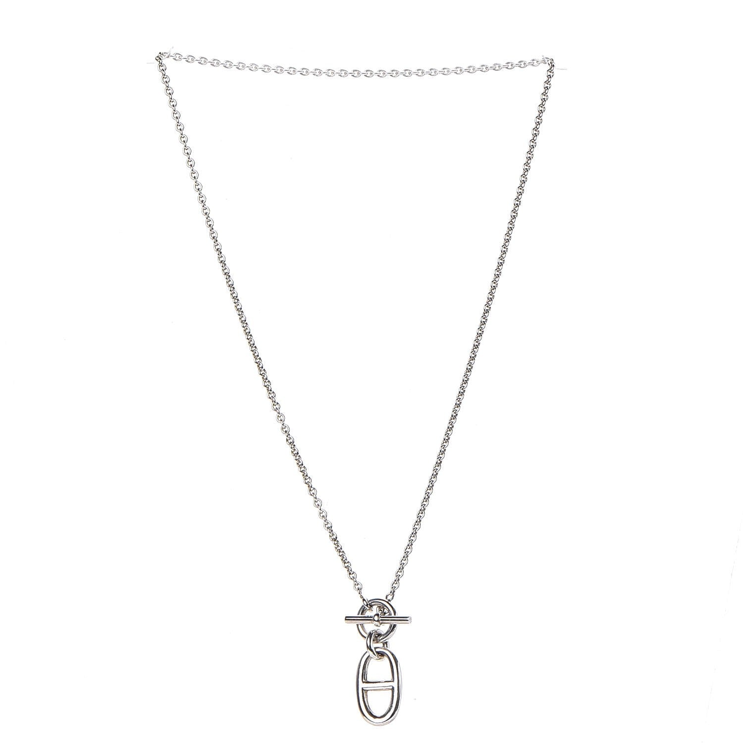 Hermes Sterling Silver Amulette Chaine d'Ancre Necklace 3 of 5