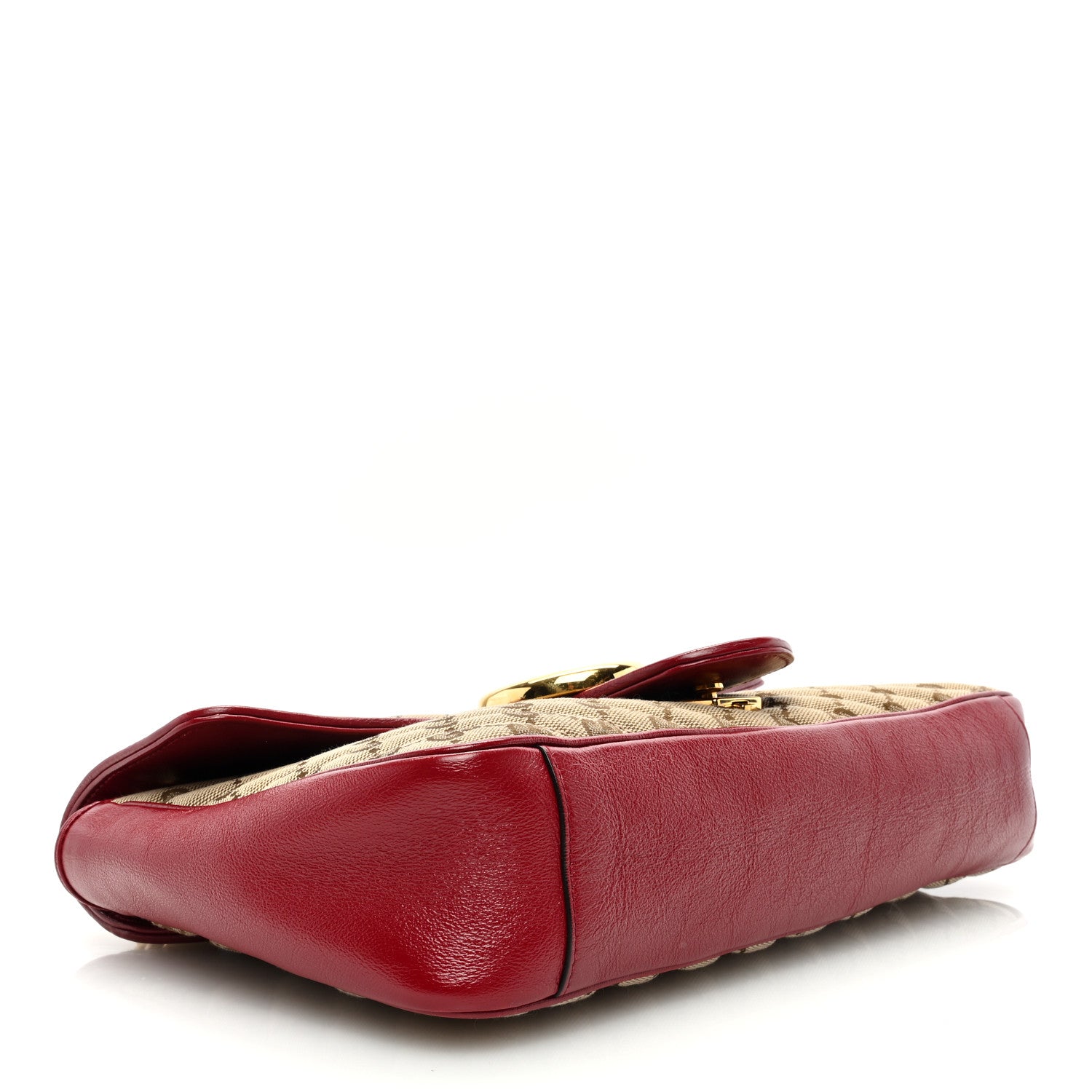 Gucci Monogram Azalea Calfskin Matelasse Diagonal Medium GG Marmont Shoulder Bag Beige Ebony New Cherry Red 4 of 11