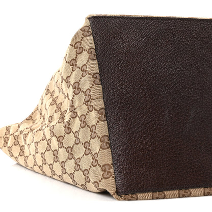 Gucci Monogram Large Web Handle Bucket Tote Dark Brown 9 of 10