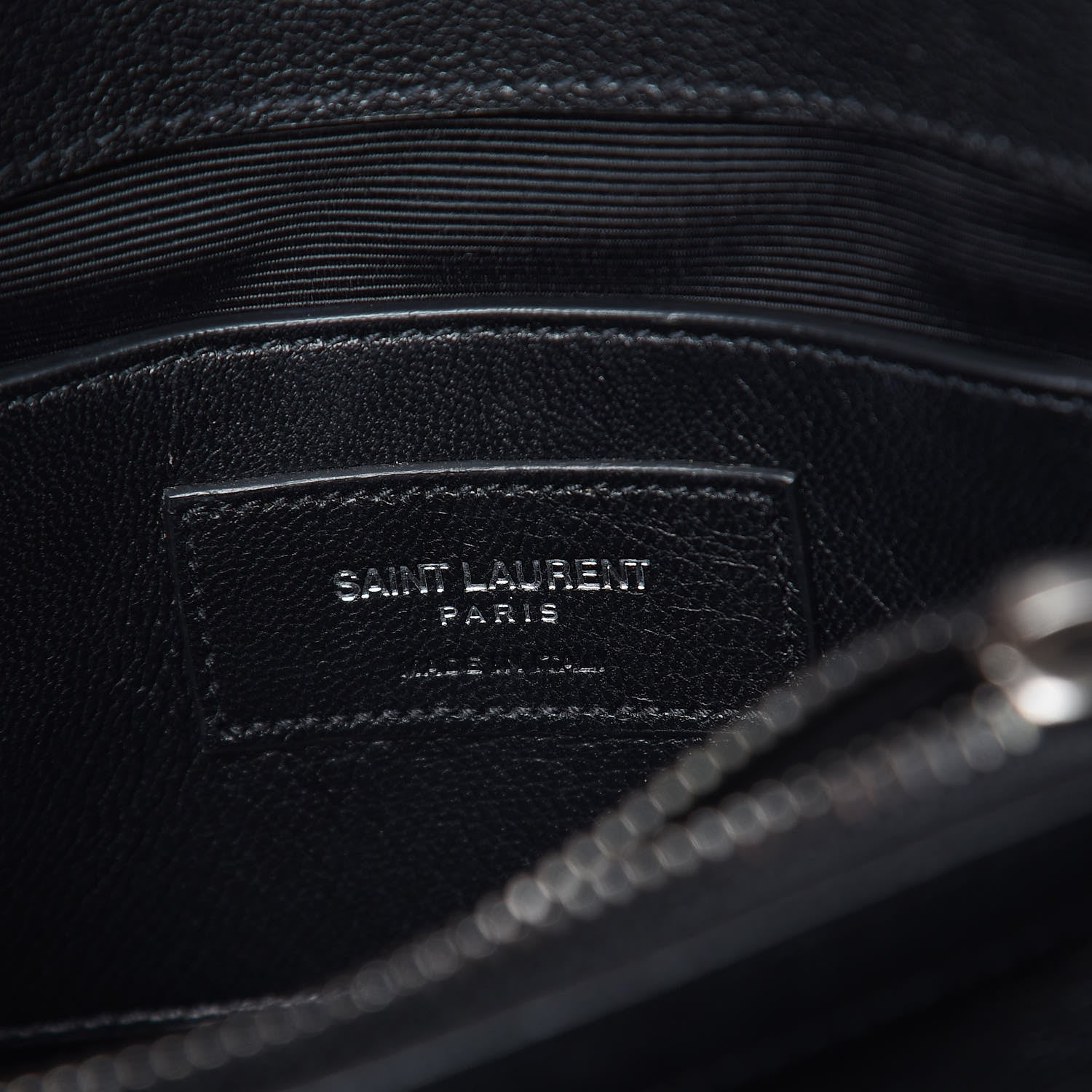 Saint Laurent Sheepskin Matelasse Chevron Monogram Medium College Bag Black 7 of 11