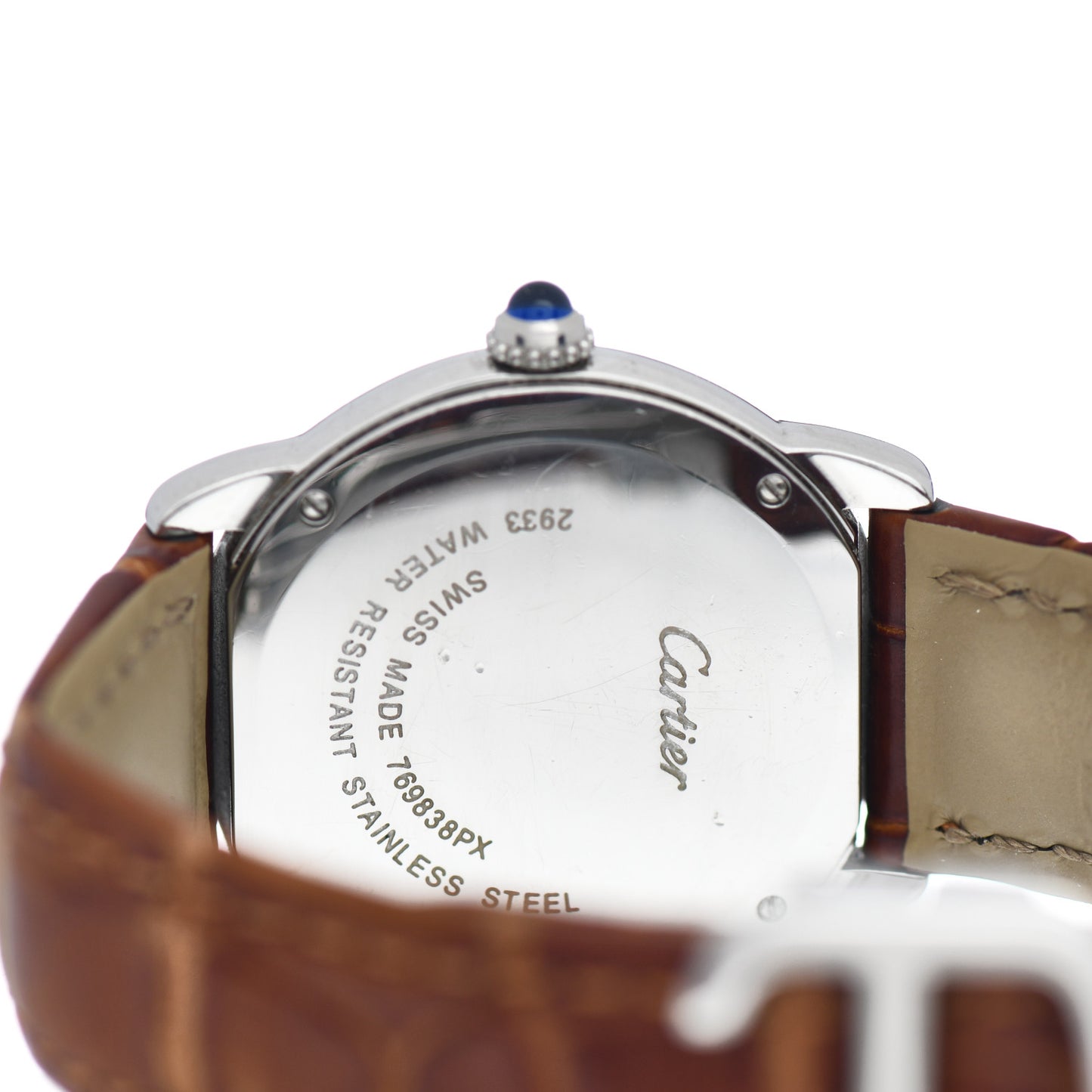 Stainless Steel Alligator 29mm Ronde Solo Quartz Watch Brown