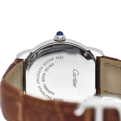 Cartier Stainless Steel Alligator 29mm Ronde Solo Quartz Watch Brown 4 of 5