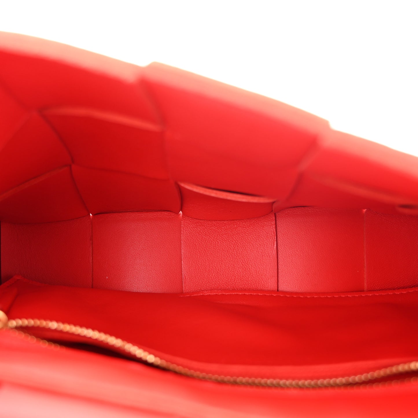 Lambskin Maxi Intrecciato Small Cassette Crossbody Bag Redstone