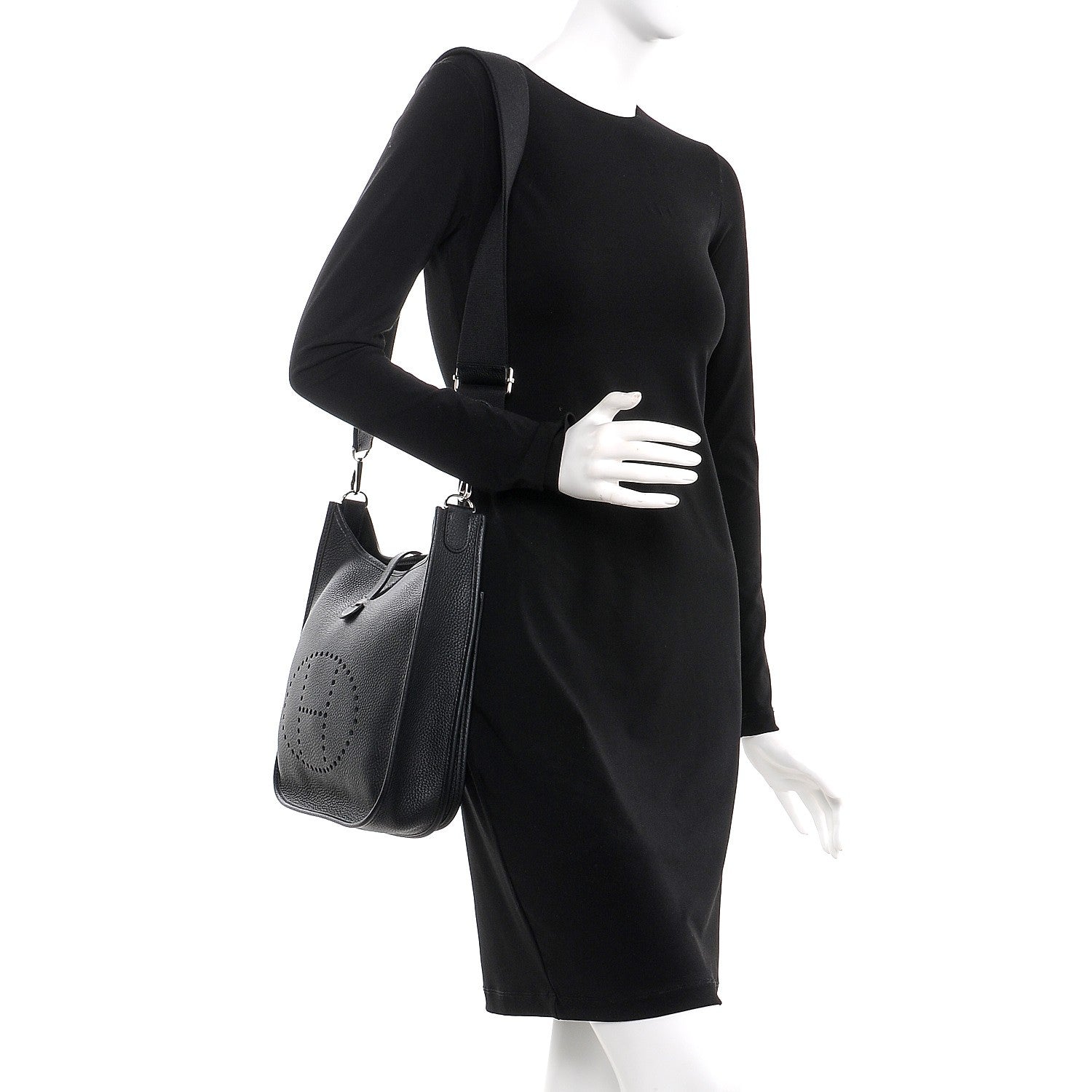 Hermes Taurillon Clemence Evelyne III PM Black 2 of 8