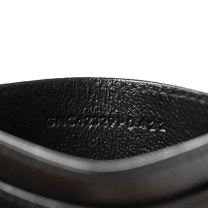 Saint Laurent Grain De Poudre Matelasse Chevron Monogram Credit Card Case Black 7 of 7