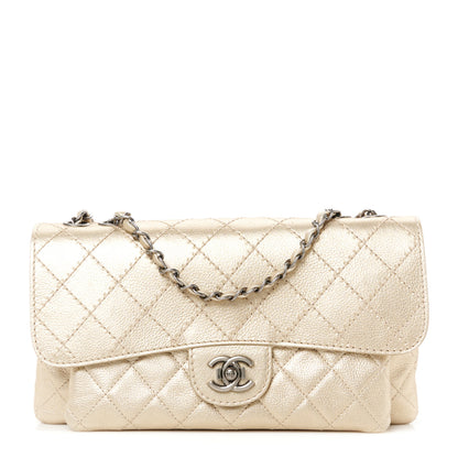 Chanel Metallic Calfskin Quilted Flap Bag Light Gold 1 of 11