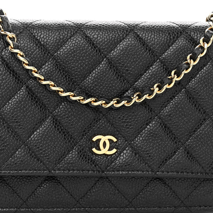 Chanel Caviar Quilted Wallet on Chain WOC Black 9 of 11