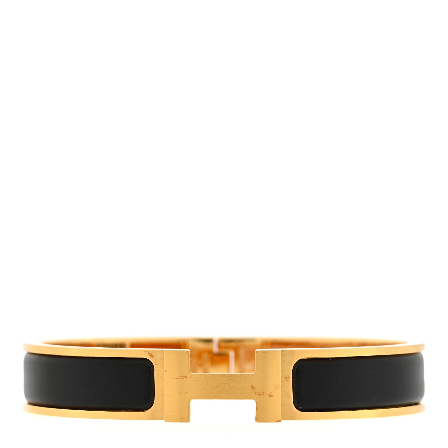 Hermes Matte Enamel Narrow Clic Clac HH Bracelet GM Black 1 of 5