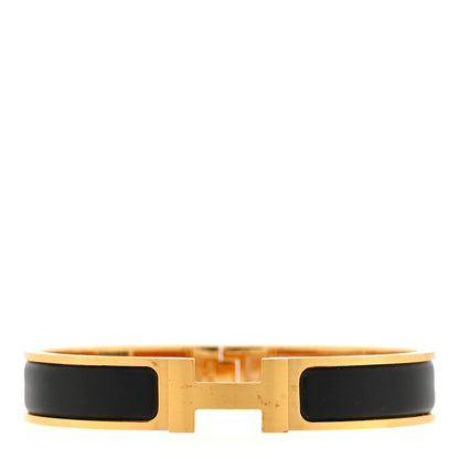 Hermes Matte Enamel Narrow Clic Clac HH Bracelet GM Black 1 of 5