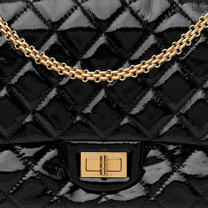 Chanel Distressed Patent Quilted 2.55 Reissue 227 Flap Black 8 of 11