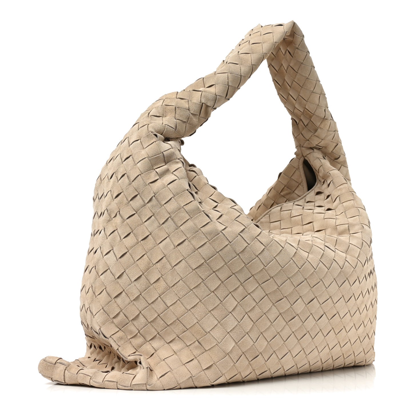 Suede Intrecciato Large Hop Ecru
