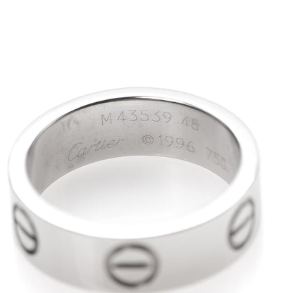 Cartier 18K White Gold 5.5mm LOVE Ring 48 4.5 4 of 4
