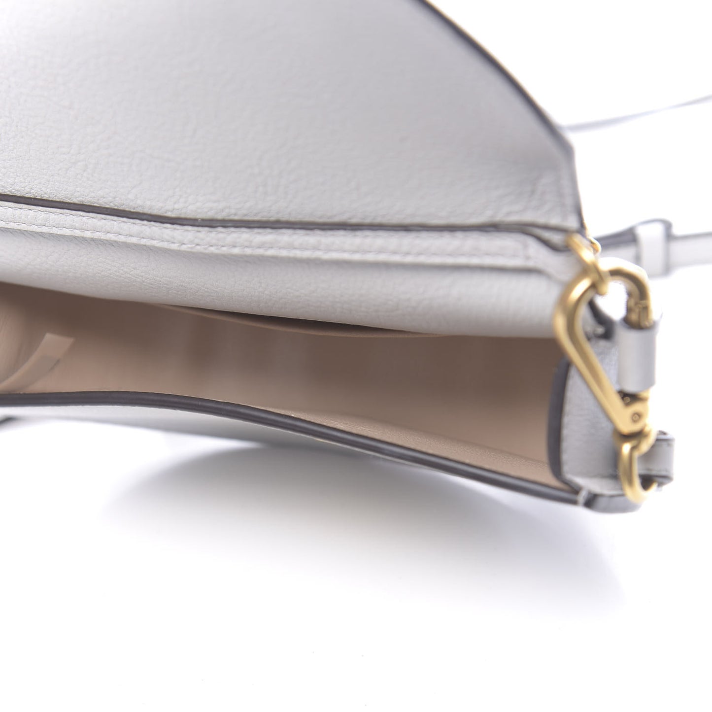 Calfskin Small Nile Bracelet Minaudiere Bag Airy Grey