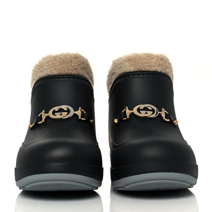 Gucci Rubber Wool Mens Crossy Ankle Boots 38 Black Butterscotch 2 of 8