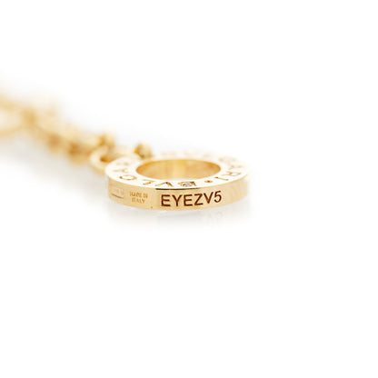 Bulgari 18K Yellow Gold Diamond BVLGARI BVLGARI Circle Pendant Necklace 7 of 7