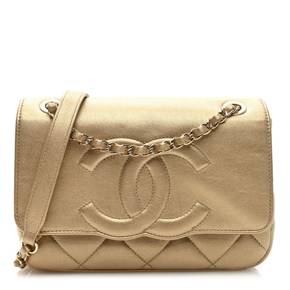 Chanel Metallic Lambskin Quilted Timeless CC Flap Gold 1 of 9