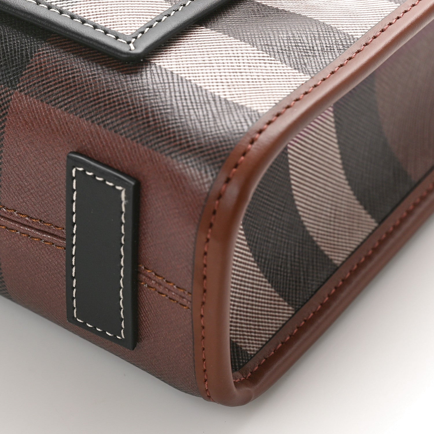 Burberry E-Canvas Check Calfskin Mini Freya Tote Dark Birch Brown 8 of 8