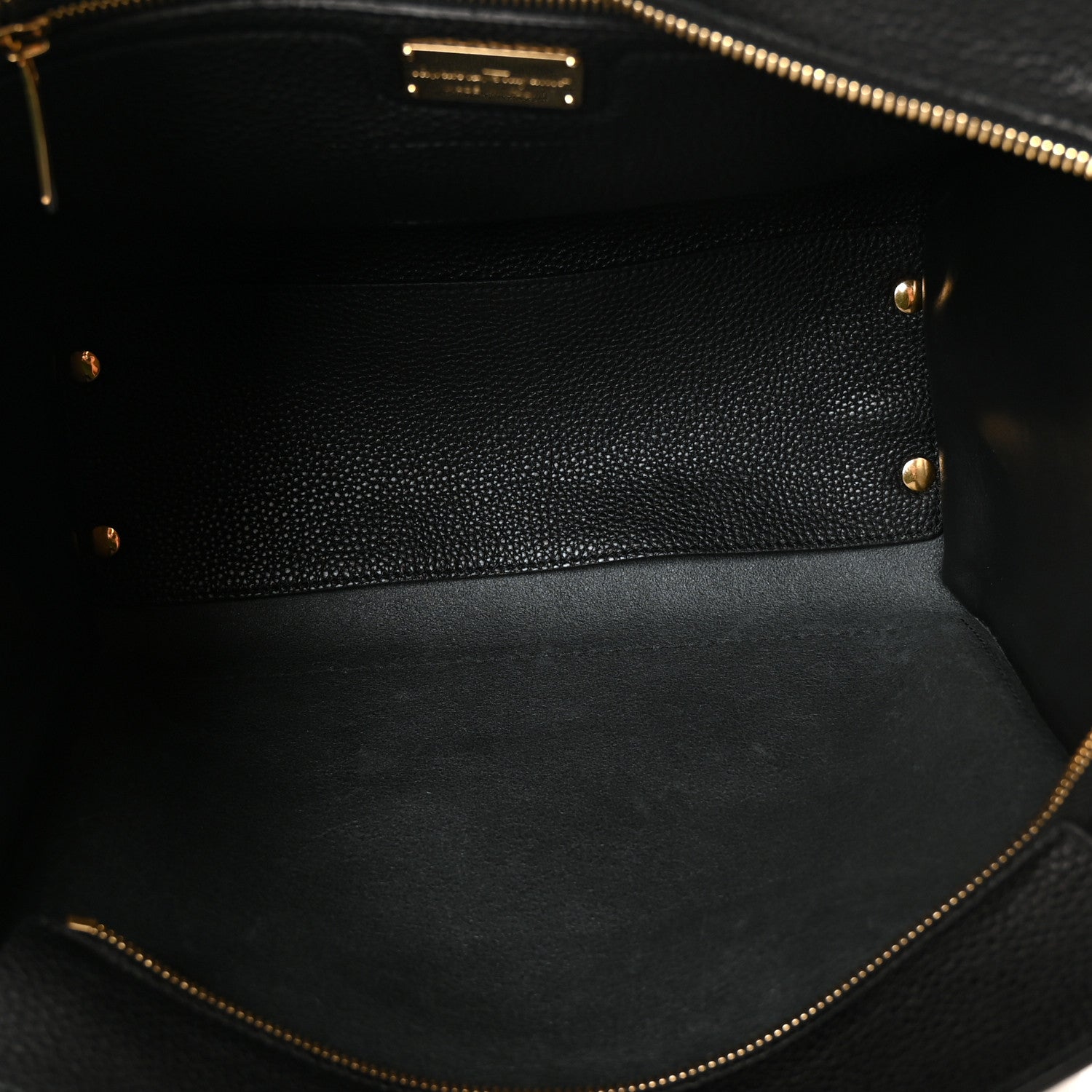 Salvatore Ferragamo Hammered Calfskin Double Handle Medium Amy Tote Black 5 of 11