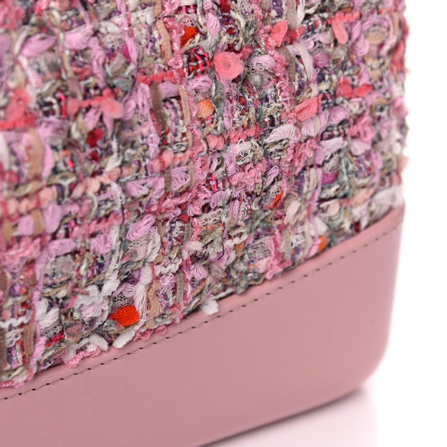 Tweed Calfskin Quilted Gabrielle Backpack Pink