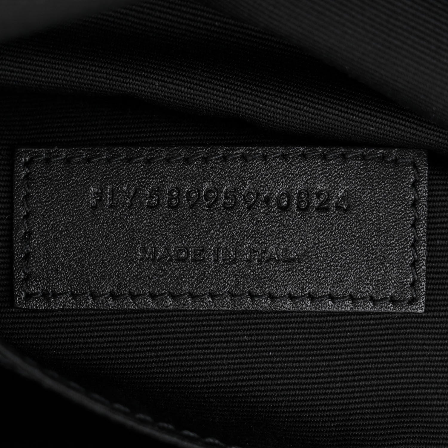 Saint Laurent Grain De Poudre Monogram Belt Bag Black 7 of 11