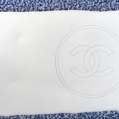 Chanel Terry Cotton Resin Chain Fizzy Hobo Blue White 14 of 15