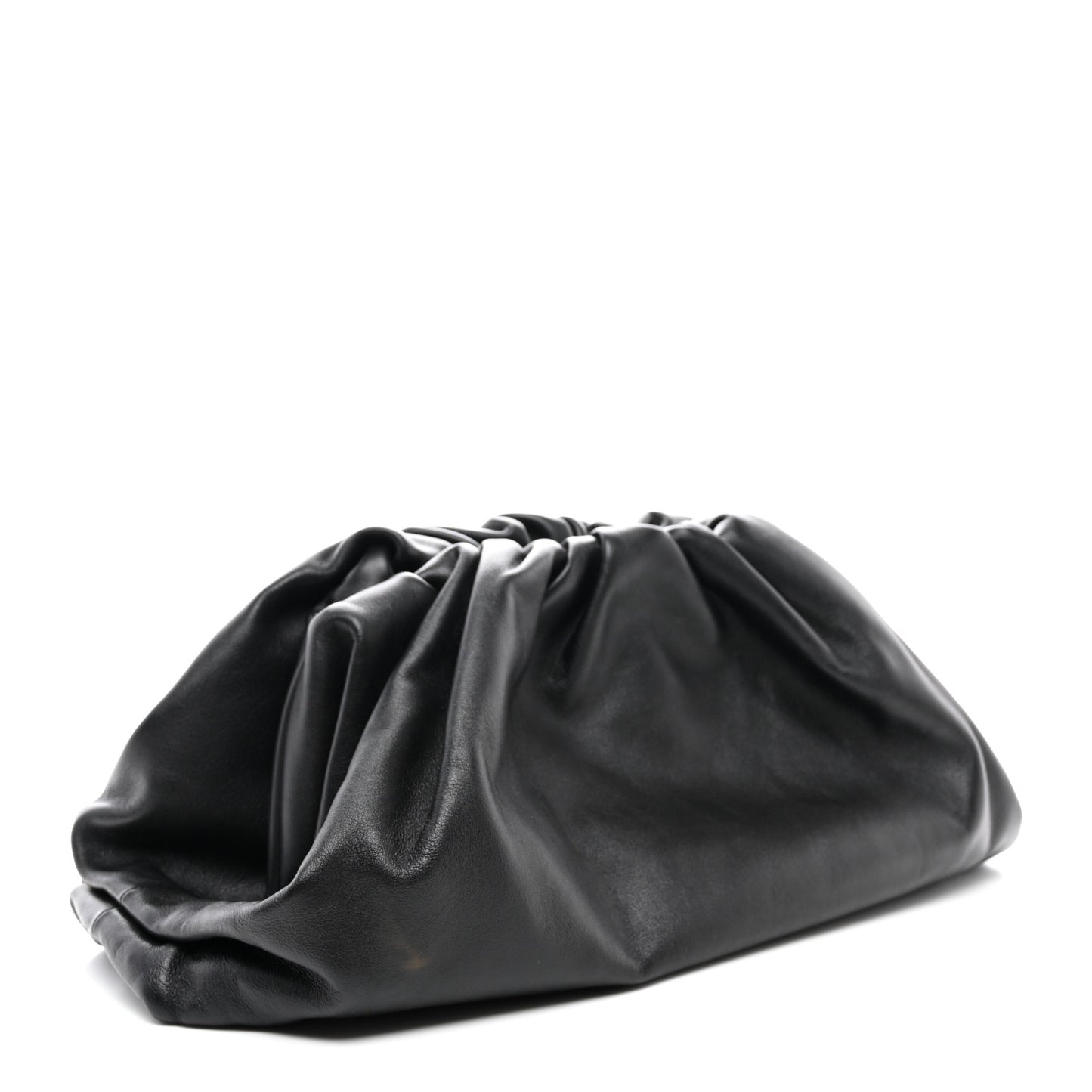 Smooth Butter Calf The Pouch Oversized Clutch Black