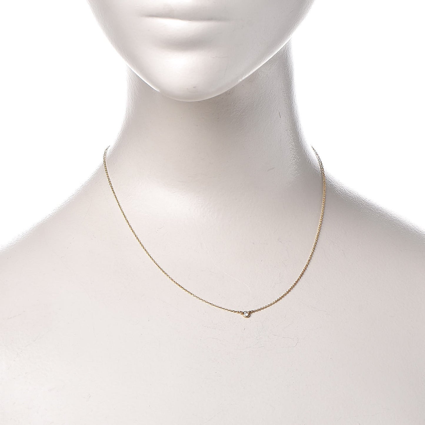 18K Yellow Gold Diamond .05ct Elsa Peretti Diamonds by the Yard Pendant Necklace