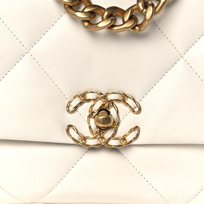 Chanel Lambskin Quilted Medium Chanel 19 Flap White 8 of 10