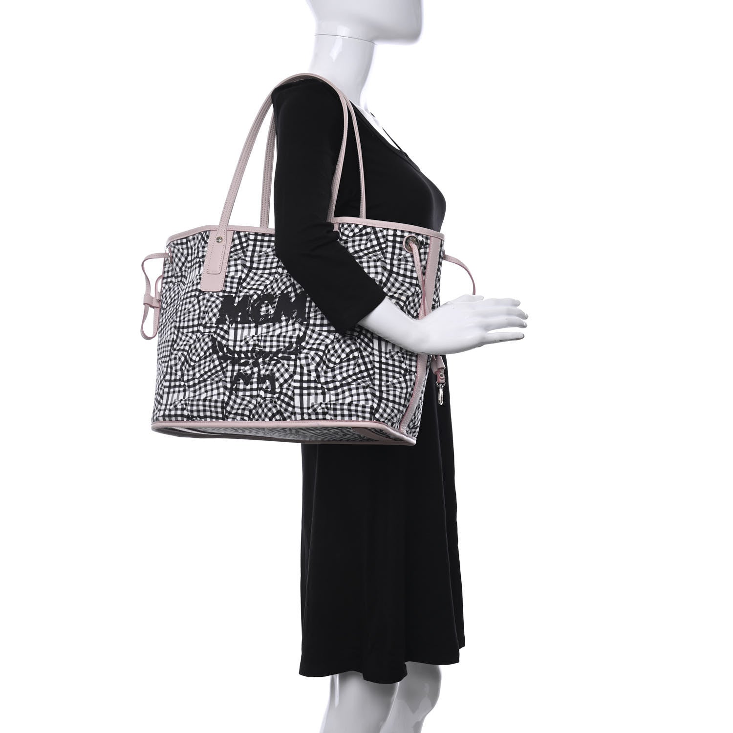 MCM Visetos Medium Liz Reversible Shopper Tote Soft Pink 2 of 20