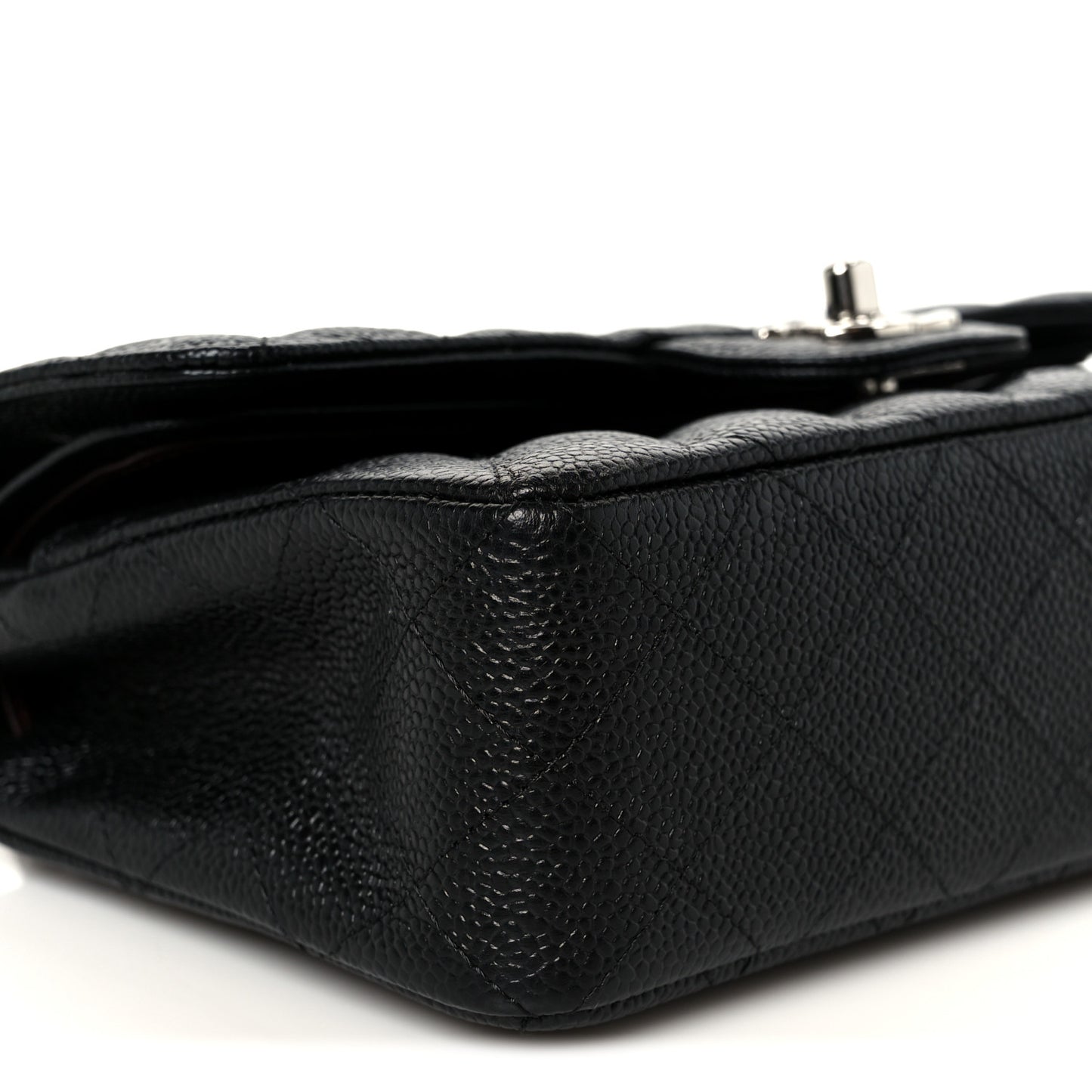 Caviar Quilted Small Double Flap Black