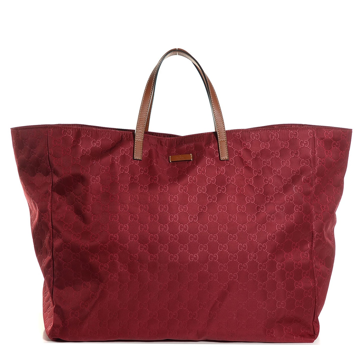 Nylon Monogram Large Tote Red