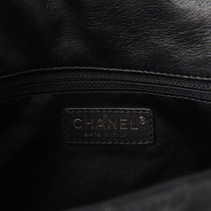Chanel Calfskin Surpique Chevron Large Flap Black 6 of 8