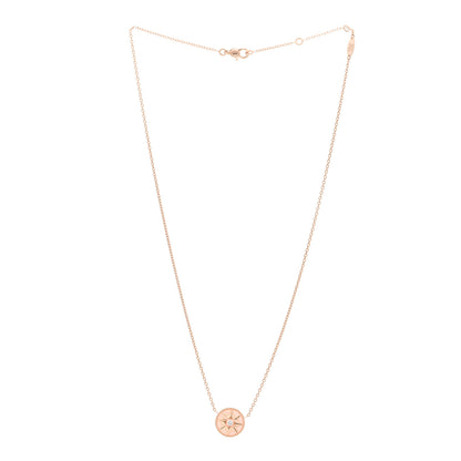 Christian Dior 18K Rose Gold Diamond Pink Opal Rose Des Vents Necklace 2 of 4